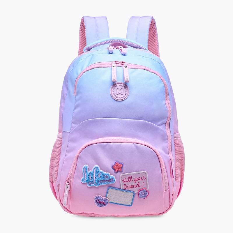MARSHMALLOW Backpack-Gossip-2 Cmprt-Girls- (Polyester) Pink \ 33X43X16 - Image 1